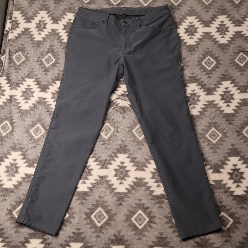Lululemon ABC Pants Slim Fit Men's 34x31 Grey Technical Trousers